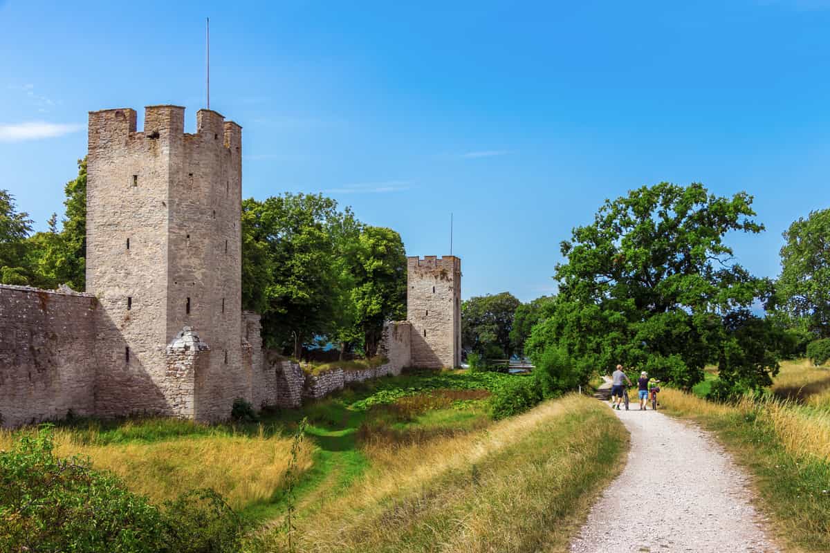 Ringmuren runt Visby på Gotland