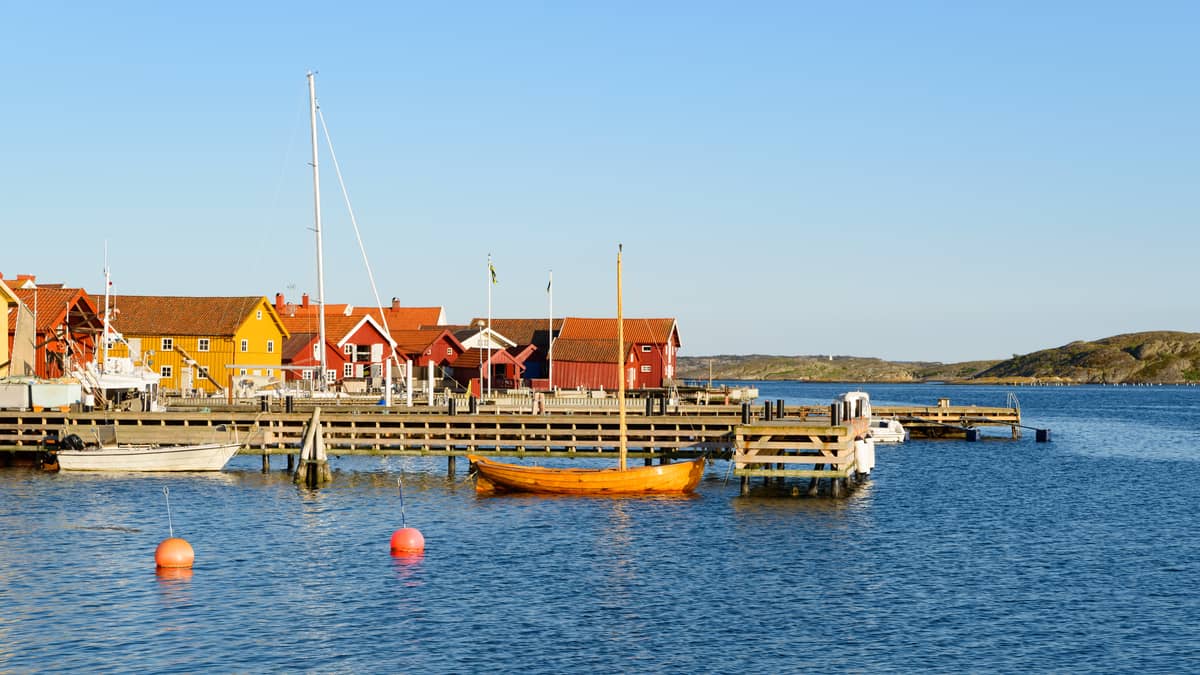 Hamnen i Möllesund på Orust