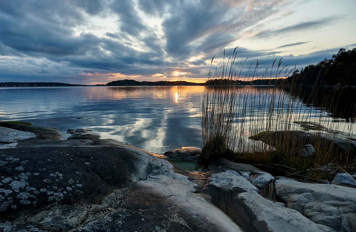 Solnedgång på Värmdö