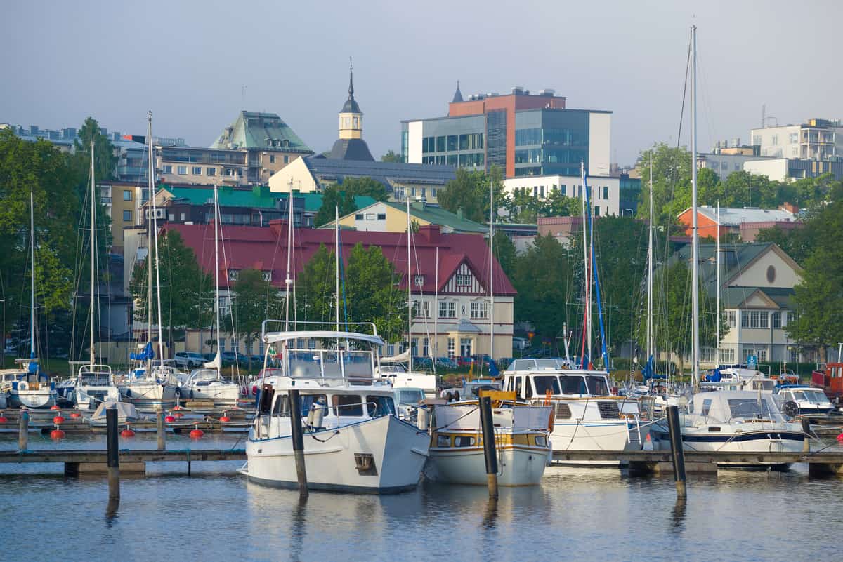 Hamnen i Villmanstrand (Lappeenranta), en av Europas gröna städer