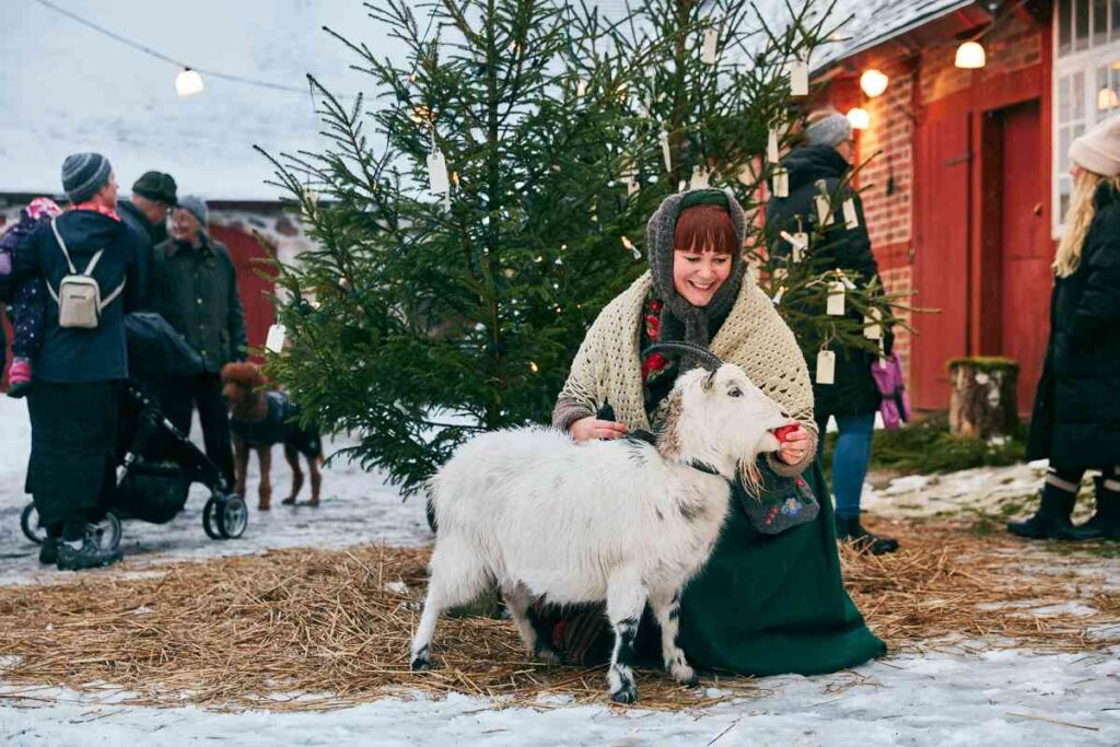 Julmarknad på Fredriksdal. Foto: Anders Ebefeldt, Studio E (för Helsingborgs Museum)