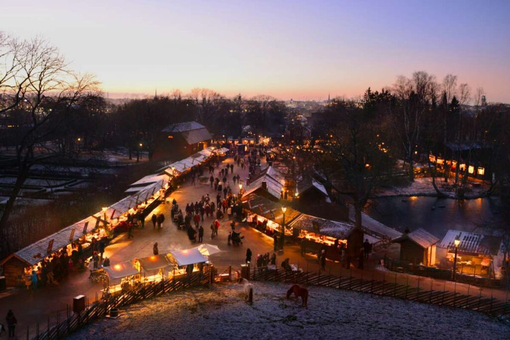 Julmarknad på Skansen i Stockholm. Foto: Richard von Hofsten | © Skansen