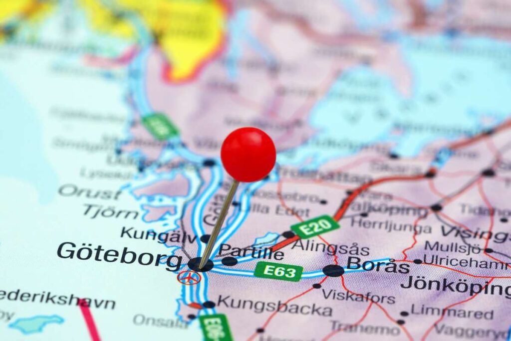 De 23 bästa resmålen 2023: Karta över Göteborg