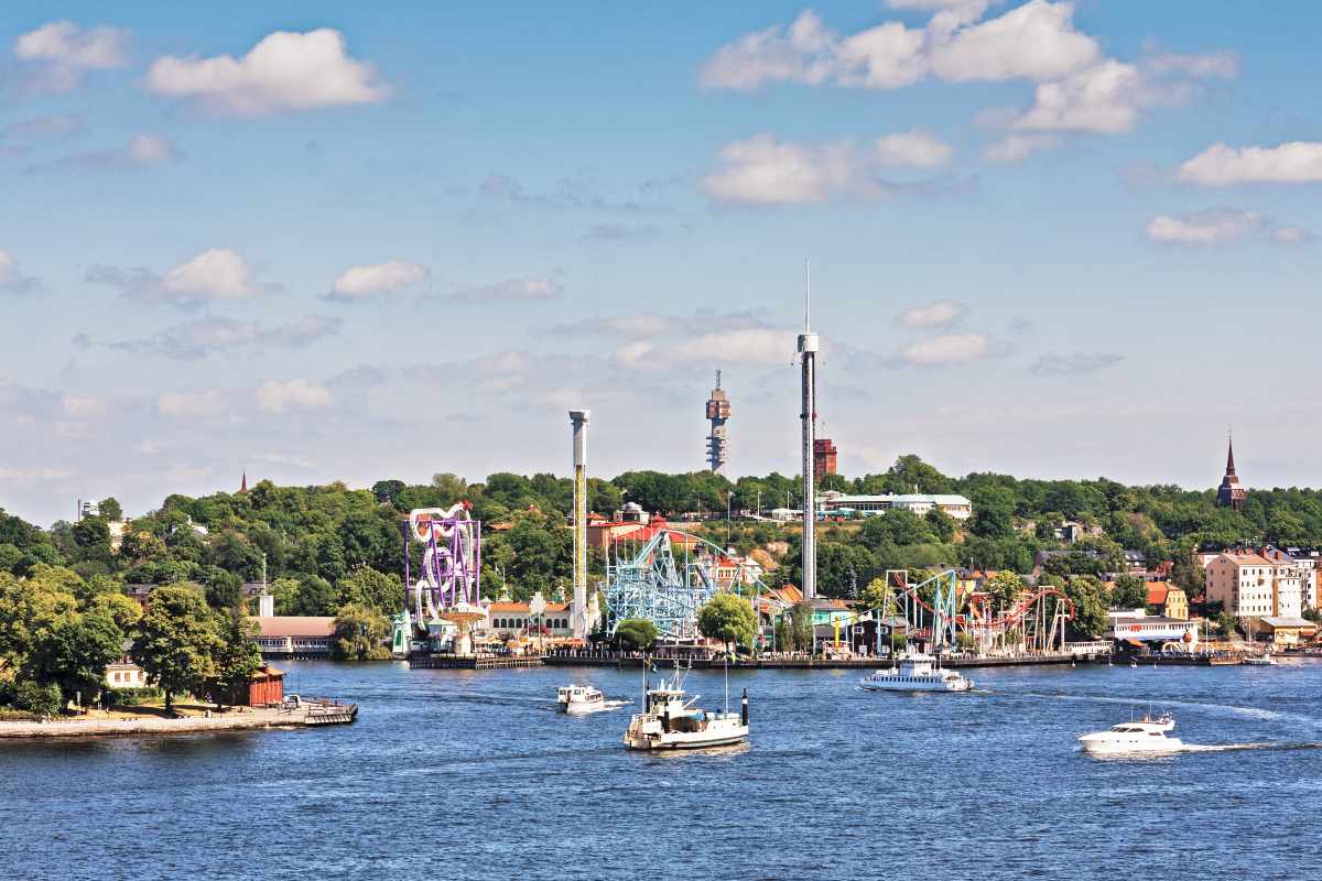 Utsikt över Djurgården och Gröna lund