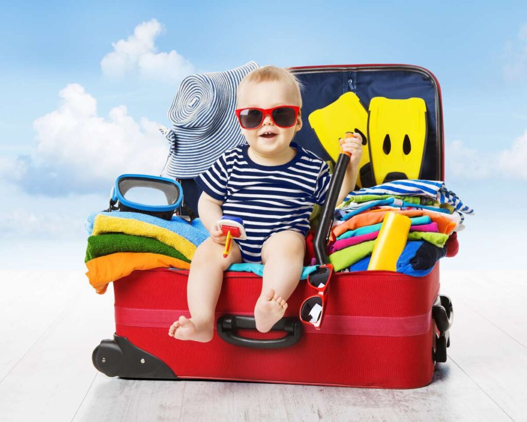 Resa med småbarn: En baby i en resväska